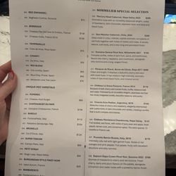 Barrel House Bistro and Tap Room - Wine menu