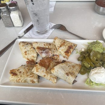 Gloria's Latin Cuisine - Lunch portion of fajita (steak) quesadillas. Very filling! - Mexican Near Me - Katy, Texas Gloria's Latin Cuisine - Lunch portion of fajita (steak) quesadillas. Very filling! - Mexican Near Me - Katy, Texas
