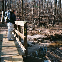 Cane Creek State Park - New wood bridges for pedestrians and bikes on the Cane Creek Lake Trail