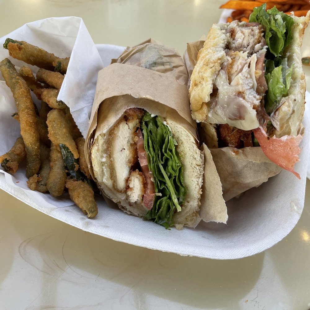 A+ Burger - Crispy Chicken Sandwich and Green Bean Fries - Burgers Near Me - Oakland, California A+ Burger - Crispy Chicken Sandwich and Green Bean Fries - Burgers Near Me - Oakland, California