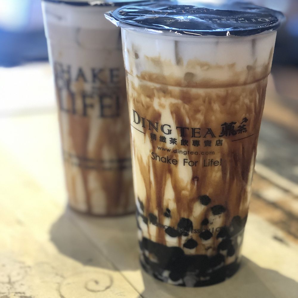 hokkaido (left) and monster boba latte (right)