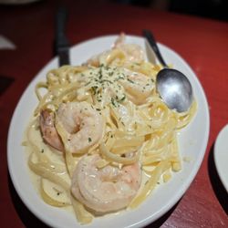 Shrimp Alfredo. It was an extra 10 bucks for the shrimp