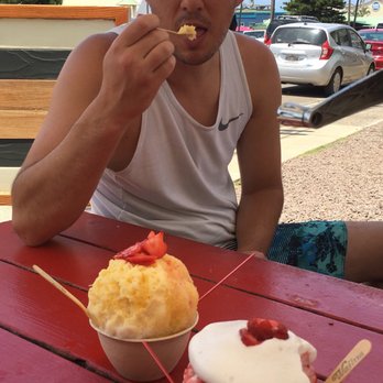 Wailua Shave Ice - Da mango and coconut strawberry, yummmm - Shaved Ice Near Me - Kapaa, Hawaii Wailua Shave Ice - Da mango and coconut strawberry, yummmm - Shaved Ice Near Me - Kapaa, Hawaii