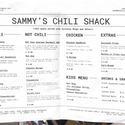 Sammy's Chili Shack - Menu
