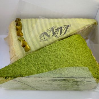 Lady M Cake Boutique - Pistachio and Green Tea Mille Crêpes - Bakeries Near Me - New York, New York