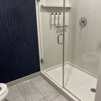 Fairfield by Marriott Inn & Suites Santee - Nice shower. I love that they have shampoo etc and don't waste those little bottles. - Hotels Near Me - Santee, South Carolina Fairfield by Marriott Inn & Suites Santee - Nice shower. I love that they have shampoo etc and don't waste those little bottles. - Hotels Near Me - Santee, South Carolina