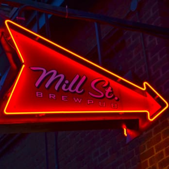 Mill Street Brew Pub - The inviting Mill Street neon sign at night. - Brewpubs Near Me - Toronto, Ontario