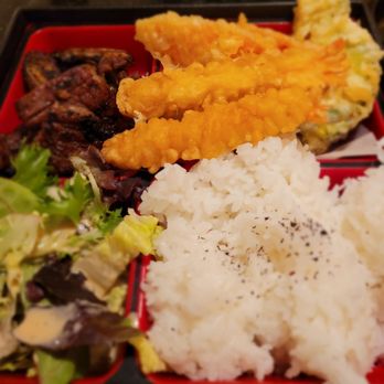 Teishoku - My Dinner Combo last eve @Teishoku, Shrimp Tempura & Tempura Veggiess, Kalbi, w/Sushi Rice. A lot of Food, Omg!#SupportLocalBusinessesHi. - Japanese Near Me - Honolulu, Hawaii