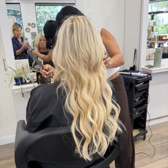Bliss Salon - Andrea working those extensions from short to Fabulous - Hair Salons Near Me - Boca Raton, Florida Bliss Salon - Andrea working those extensions from short to Fabulous - Hair Salons Near Me - Boca Raton, Florida