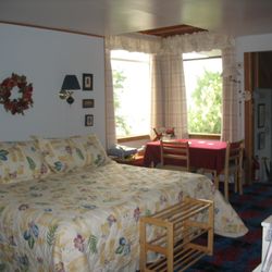 Ocean Rose Bed & Breakfast - King bed with view.