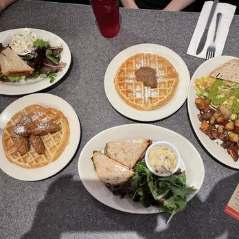Veggie Galaxy - BLT ($14.99), Waffles ($8.99), Green Street Omelet ($13.99), Chick'n & Waffles ($16.99), and The Club ($15.99) - Breakfast & Brunch Near Me - Cambridge, Massachusetts Veggie Galaxy - BLT ($14.99), Waffles ($8.99), Green Street Omelet ($13.99), Chick'n & Waffles ($16.99), and The Club ($15.99) - Breakfast & Brunch Near Me - Cambridge, Massachusetts