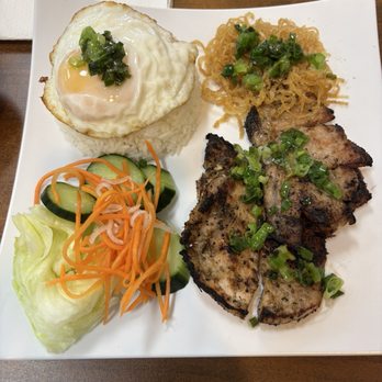 Real Pho - house special rice plate. pork chops, rice with egg. - Vietnamese Near Me - San Antonio, Texas
