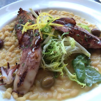 Delfina - Grilled calamari with white bean salad - Italian Near Me - San Francisco, California Delfina - Grilled calamari with white bean salad - Italian Near Me - San Francisco, California