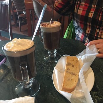 Caffe Paradiso - Boozy coffee and a large biscotti - Desserts Near Me - Boston, Massachusetts