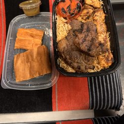 Oaktown Kabobs - Combo kabob plate.. lamb and chicken.