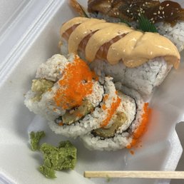 Dragon, New York roll, and I can't remember the 3rd