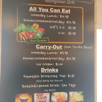 Gobi Mongolian Grill - Simple menu. - Mongolian Near Me - Pleasanton, California