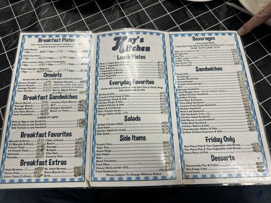 Menu photo 1 Kay's Kitchen Princeton, KY