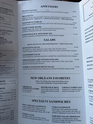 Menu photo 4 Napoleon House New Orleans, LA Menu photo 4 Napoleon House New Orleans, LA