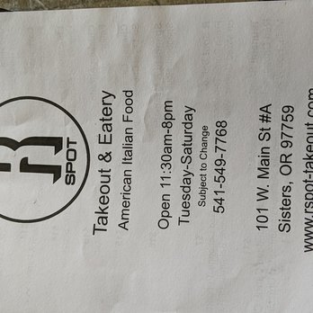 R Spot - Italian Near Me - Sisters, Oregon R Spot - Italian Near Me - Sisters, Oregon