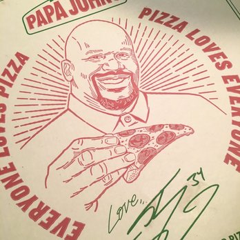 Papa Johns Pizza - Shaq on the Shaq-A-Roni pizza box - Pizza Near Me - Easton, Pennsylvania Papa Johns Pizza - Shaq on the Shaq-A-Roni pizza box - Pizza Near Me - Easton, Pennsylvania