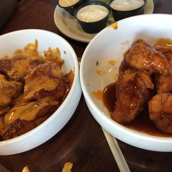Wings and Rings - Boneless Garlic Q and bourbon bbq - Chicken Wings Near Me - Chicago, Illinois
