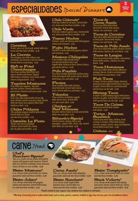 Menu photo 1 Fiesta Mexicana North Raleigh Raleigh, NC Menu photo 1 Fiesta Mexicana North Raleigh Raleigh, NC