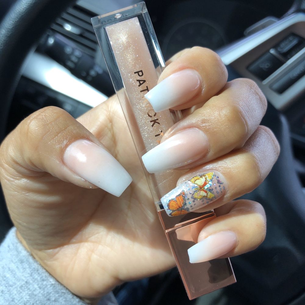 Nail Chic - Of course w a little Patrick Ta moment. Ugh! Look at the blend. And the butterflies. - Nail Salons Near Me - Newark, California Nail Chic - Of course w a little Patrick Ta moment. Ugh! Look at the blend. And the butterflies. - Nail Salons Near Me - Newark, California