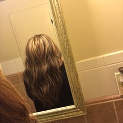 New Image - Went from dark brown to blonde full highlight. Done by Tina