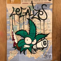 MTA - Williams Bridge Subway Station - Another subway map tagged up by graffiti legend Make$