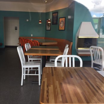 Off The Griddle - Teal & orange Dining room - Vegan Near Me - Portland, Oregon Off The Griddle - Teal & orange Dining room - Vegan Near Me - Portland, Oregon