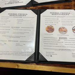 Hierba Fresca Restaurant - Menu