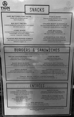 Menu photo 1 Tigín Irish Pub Stamford, CT Menu photo 1 Tigín Irish Pub Stamford, CT