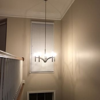 Pike Electric Group - 20ft Chandelier replacement (after) - Electricians Near Me Pike Electric Group - 20ft Chandelier replacement (after) - Electricians Near Me