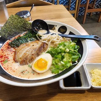 Silverlake Ramen - The Blaze Ramen with extra garlic and black oil garlic. - Ramen Near Me - Porter Ranch, California Silverlake Ramen - The Blaze Ramen with extra garlic and black oil garlic. - Ramen Near Me - Porter Ranch, California