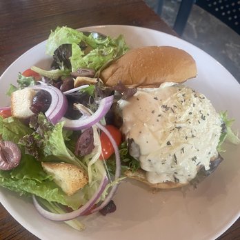 Stone House Grille - Pa-bam burger with salad - New American Near Me - Kimberton, Pennsylvania Stone House Grille - Pa-bam burger with salad - New American Near Me - Kimberton, Pennsylvania