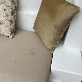 Hotel Casa Cupula - Stains on the balcony cushions.  All of the cushions were stained and discolored - Hotels Near Me - Puerto Vallarta, JAL