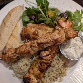 Four Olives - Chicken souvlaki plate - Mediterranean Near Me - Vancouver, British Columbia