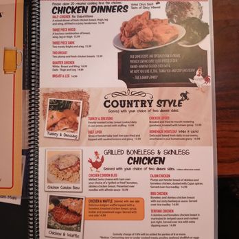 Ron's Roost - Menu - Menu from Ron's Roost in Cincinnati, OH, displaying fried chicken dishes, sides, and dinner combos with descriptions and prices. - Burgers Near Me - Cincinnati, Ohio