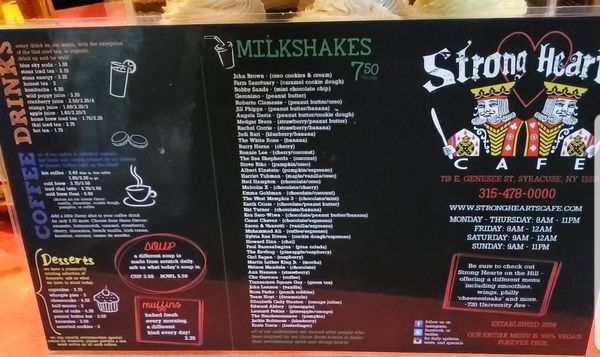 Menu photo 3 Strong Hearts Cafe Syracuse, NY