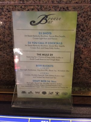 Menu photo 3 Breeze Bar Las Vegas, NV
