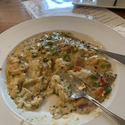 Worst shrimp and grits ever. This is exactly how I had to leave it. Worst shrimp and grits ever. This is exactly how I had to leave it.