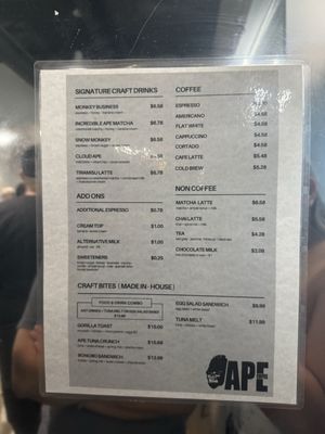 Menu photo 6 Ape Coffee Orange, CA