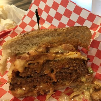 Falafel Corner - Half a Badmash Burger at Falafel Corner - Mediterranean Near Me - Sacramento, California