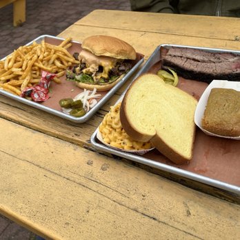 Breakwater Barbecue - Breakwater Burger Brisket Tray - Barbeque Near Me - El Granada, California