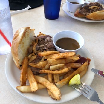 Copper Bistro - French Dip Sandwich with fries. - Salad Near Me - Globe, Arizona