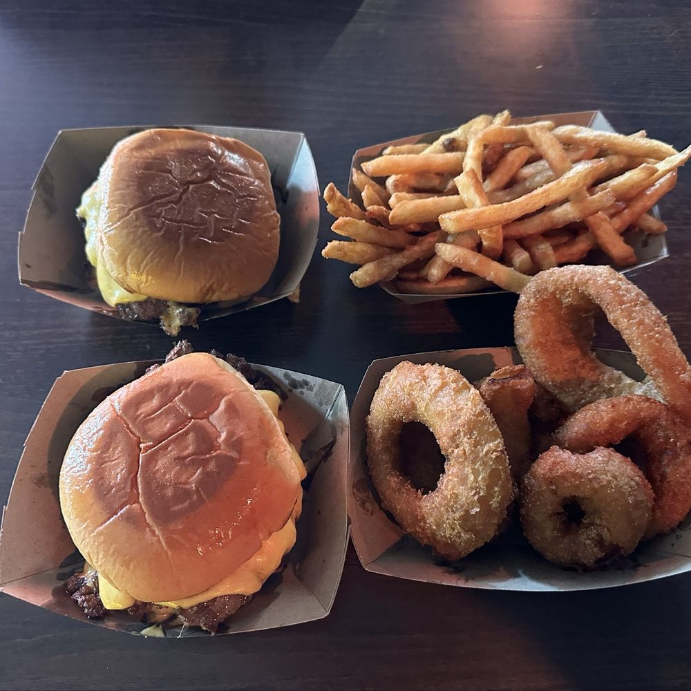 Local Hops - 2- CLASSIC (Double), fries, onion rings - Burgers Near Me - Forest Hills, New York Local Hops - 2- CLASSIC (Double), fries, onion rings - Burgers Near Me - Forest Hills, New York