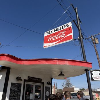 Tex Miller - The sign out front - Burgers Near Me - Cameron, Texas