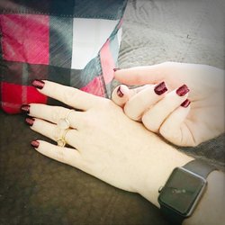 Nails & Waxing Haven - Squarval nail shape with red carpet polish