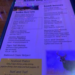 Raber Bay Bar 'N' Family Restaurant - Menu Also great Daily Specials